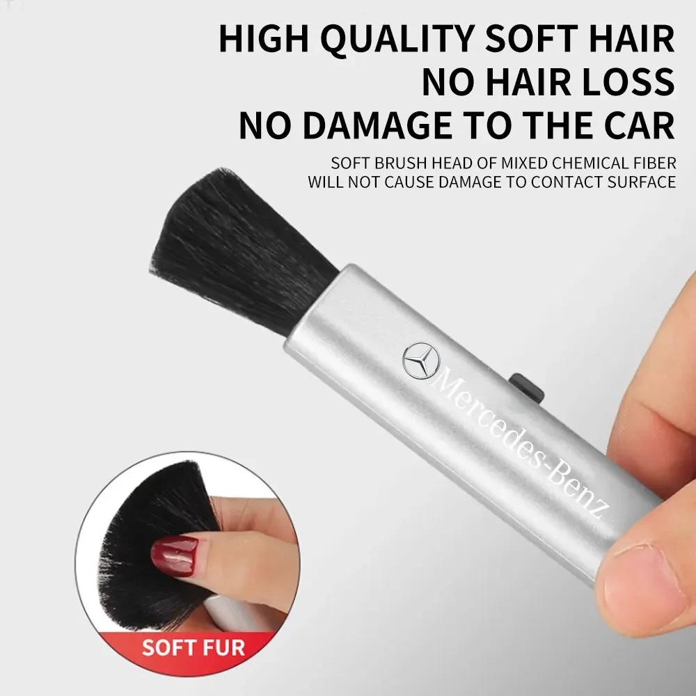 gnwdx7 2025 Hot Car Logo Cleaning air conditioner air outlet brush For Mercedes Benz AMG C180 C200 C260 C300 W108 W124 W126 W140 W168 W