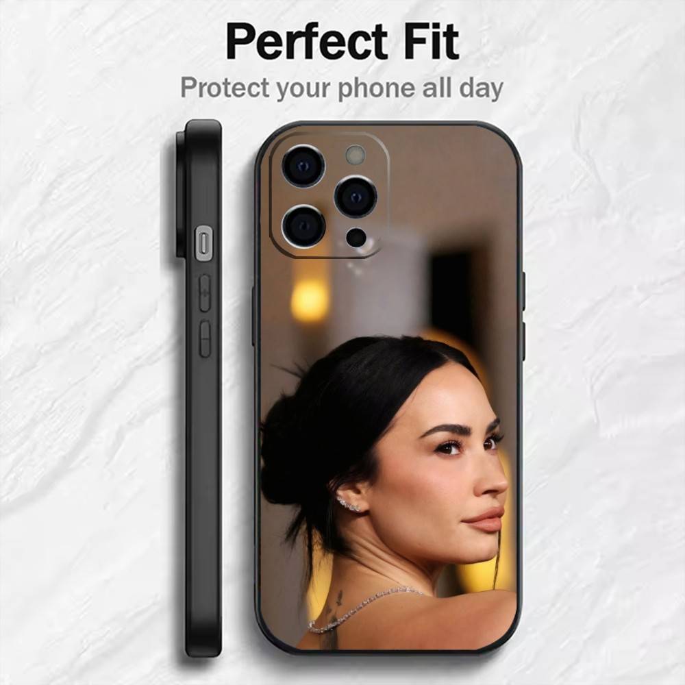 

Demi DDlovato D-Demetria L-Lovato Phone Case For iPhone17,16,15,14,13,12 Plus,Max Soft Silicone Black Cover iPhone16promax