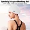 Silicone SwimmingCaps Oversized Long Hair SwimmingCaps Waterproof SwimCap With Ear Protect Diving Bathing Hats Pool