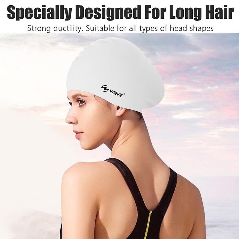 Silicone SwimmingCaps Oversized Long Hair SwimmingCaps Waterproof SwimCap With Ear Protect Diving Bathing Hats Pool