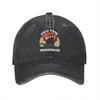 Vintage "Pew Pew Madafakas" Cat Baseball Cap - Distressed Denim Snapback, Outdoor Summer Hat Wit