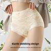 Women's Summer Thin Lace Non-mark Comfortable Belly High Waist Triangle Briefs