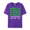 Nerd Computer Binary Code For Developer Geeks Admins Vintage T Shirts Luxury Clothes Unisex