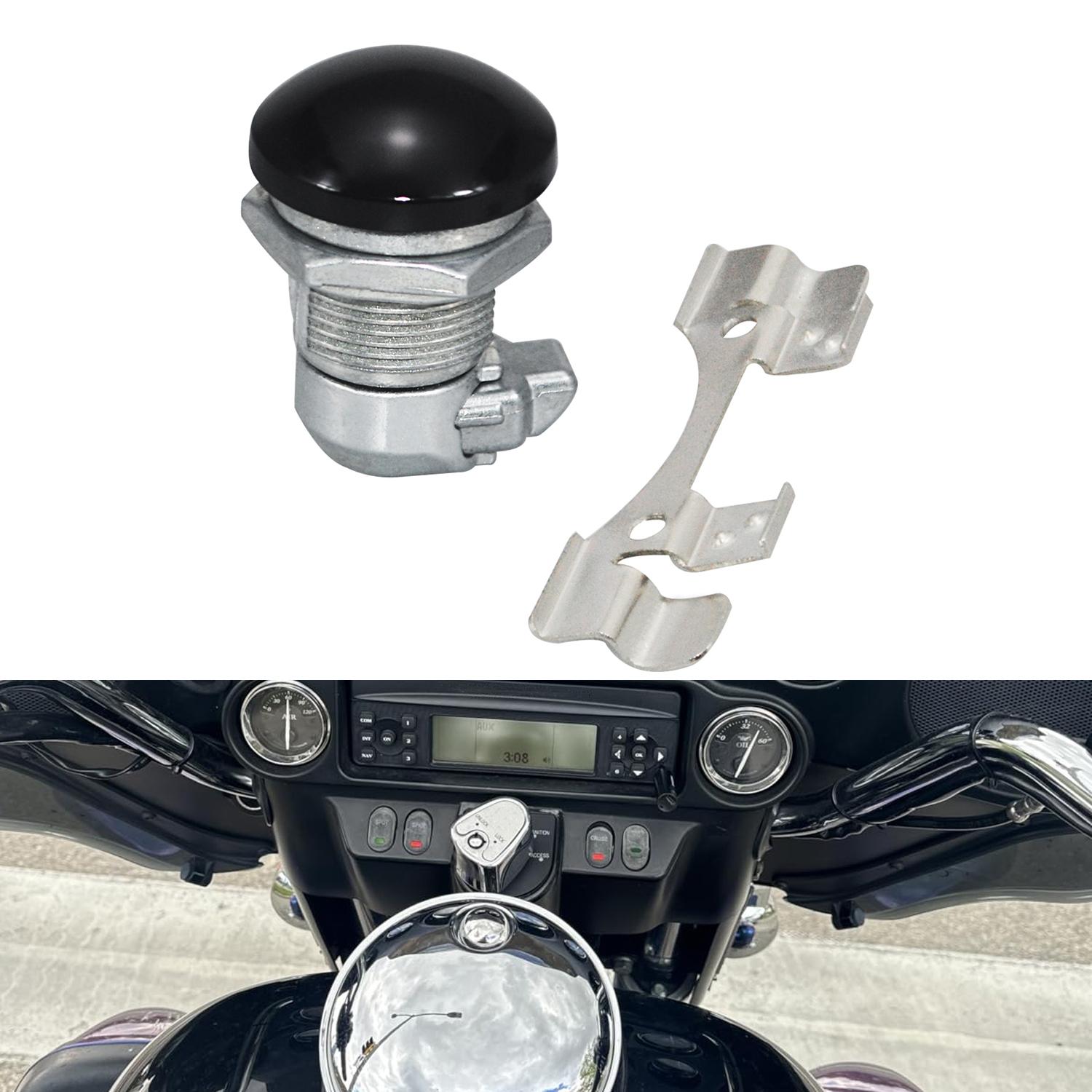

Motorcycle Oil Cap Tank Push Button Fuel Door Latch Fit For Harley Davidson Touring Electra Road Glide 1992-2025 Chrome Black чёрный