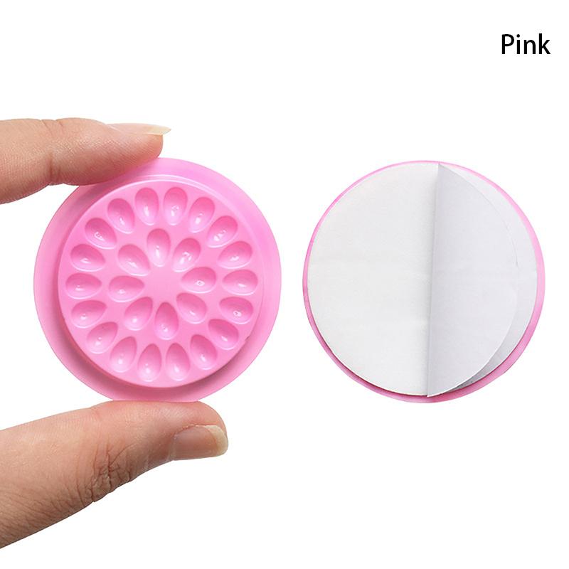 

10pcs False Eyelashes Glue Holder Eyelash Extension Supplies Eye Lashes Glue Tools Lashes Extension Pallet Pads розовый
