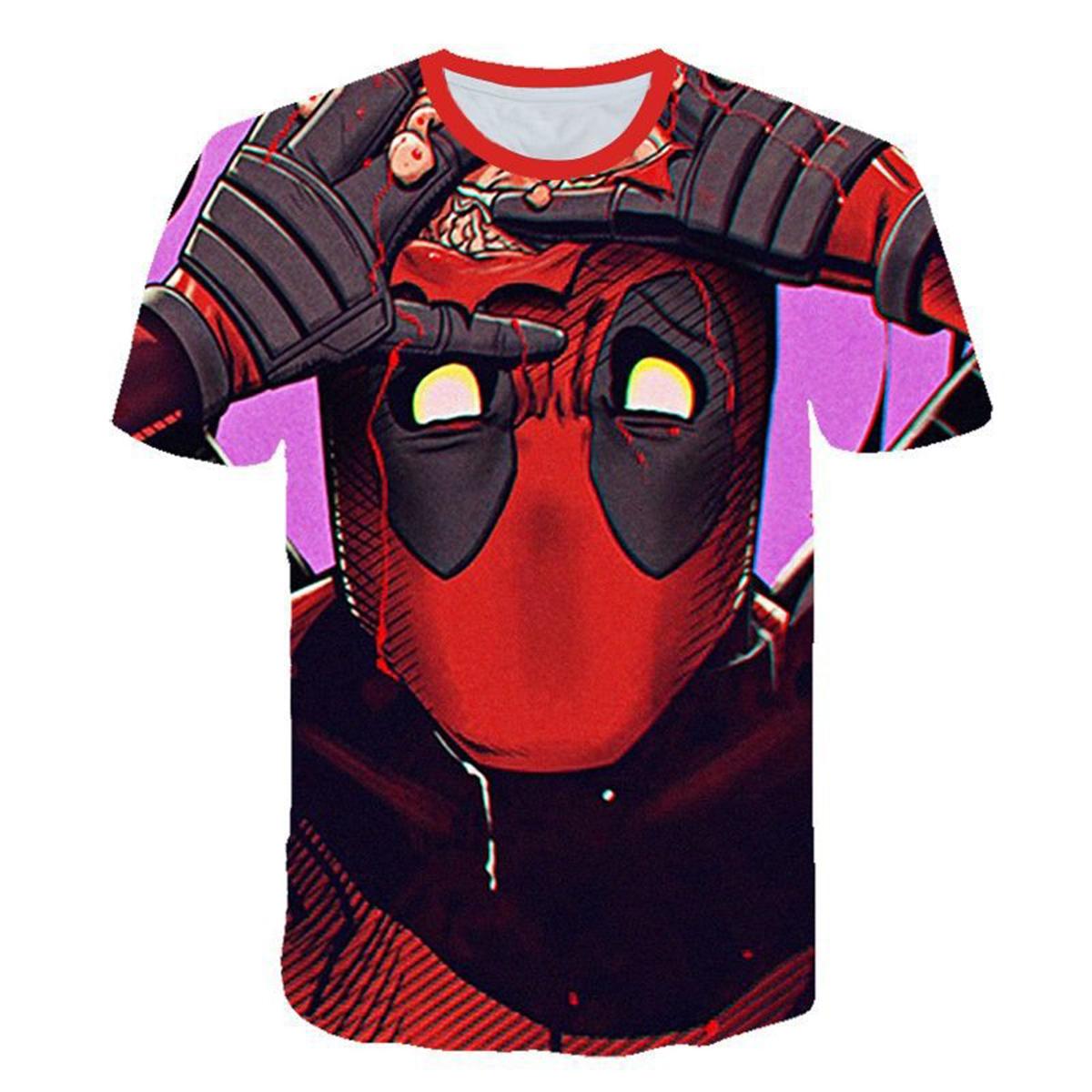 Marvel Avengers Harajuku Style T-Shirt Men Summer New Iron Man Spider-Man Cartoon 3d Printed Kids Loose Short Sleeve Tops 110