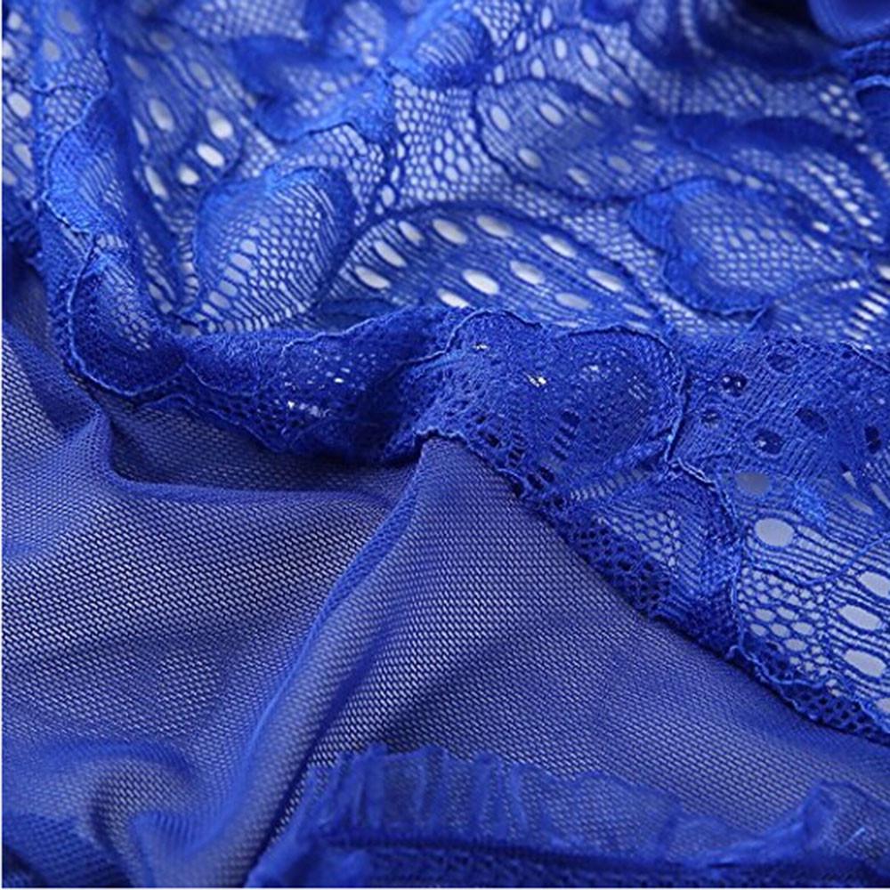 Leonard-Fashion Women Sex Attraction Lace Perspective With Silver Lingerie Underwear