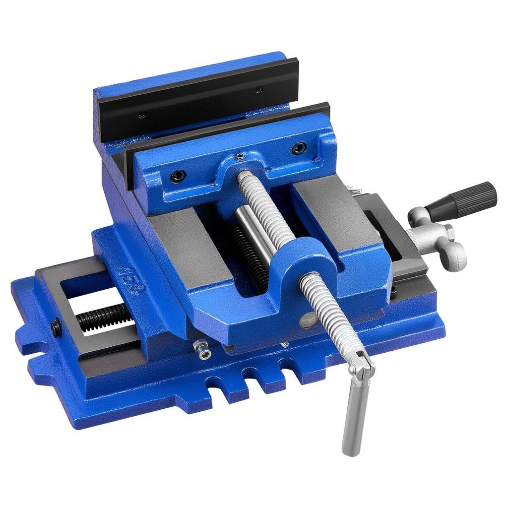 Cross Slide Drill Press Vise, 4 Inch Jaw Width, 2 Way X-Y Axis Bench Vise, 3.5 Inch Max Jaw Opening, Heavy Duty Cast Iron, Workbench Vice Clamp, for