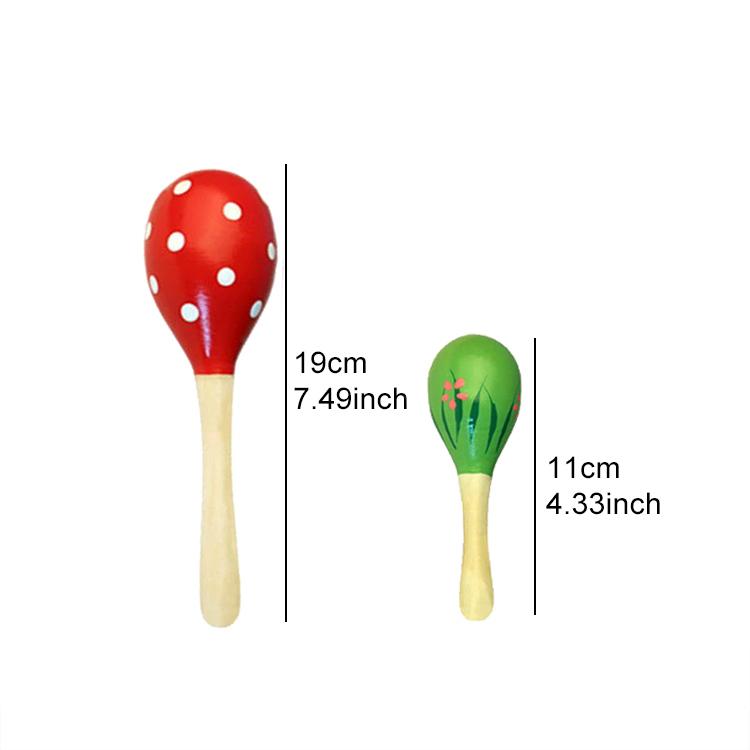 1/2pcs Colorful Wooden Maracas School Music Teaching Tools Student Classroom Rewards Party Favors Festival Birthday Gift TMZ