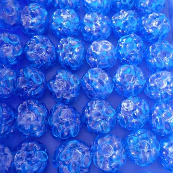 Balle Anti-Stress Croquante Remplie de Billes Soulagement de l'Anxiété Formable Balle à Presser Jouet Sensoriel Portable Voyage Moulable Balle Transparente Pincer Jouet Fidget