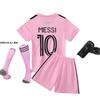 23-24 Miami Casa Rosa No. 10 Club Abbigliamento Autunnale Abbigliamento da Calcio Abbigliamento per Adulti e Bambini Taglia 14-2XL