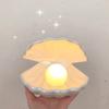 3D Shell LED Night Light Warm Yellow Battery Operated Shell Tabletop Lamp Battery Powered Kid Nursery Sleeping Light Living Room