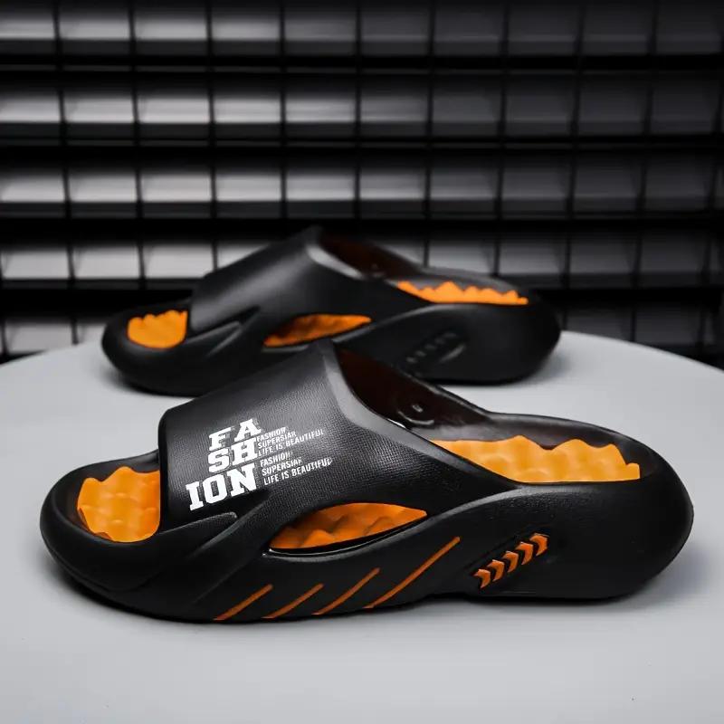 Plus Size Men's EVA Slippers Stylish Color Block Open Toe Breathable Chunky Non Slip Durable Anti Daily Footwear Size36-49