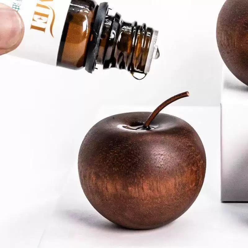 Apple Wood Aromatherapy Diffuser - Long-lasting, Fireless Essential Oil Ornament for Home, Bedroom, or Car Use