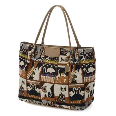 Gobelin Tasche, Tragetasche, Handtasche, Tier Karomuster (Kamel)