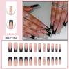 Long Press-On Nails With Adhesive Tabs Full Cover Fake Women INS Style Acrylic Nail Tips Reusable Wearable Art