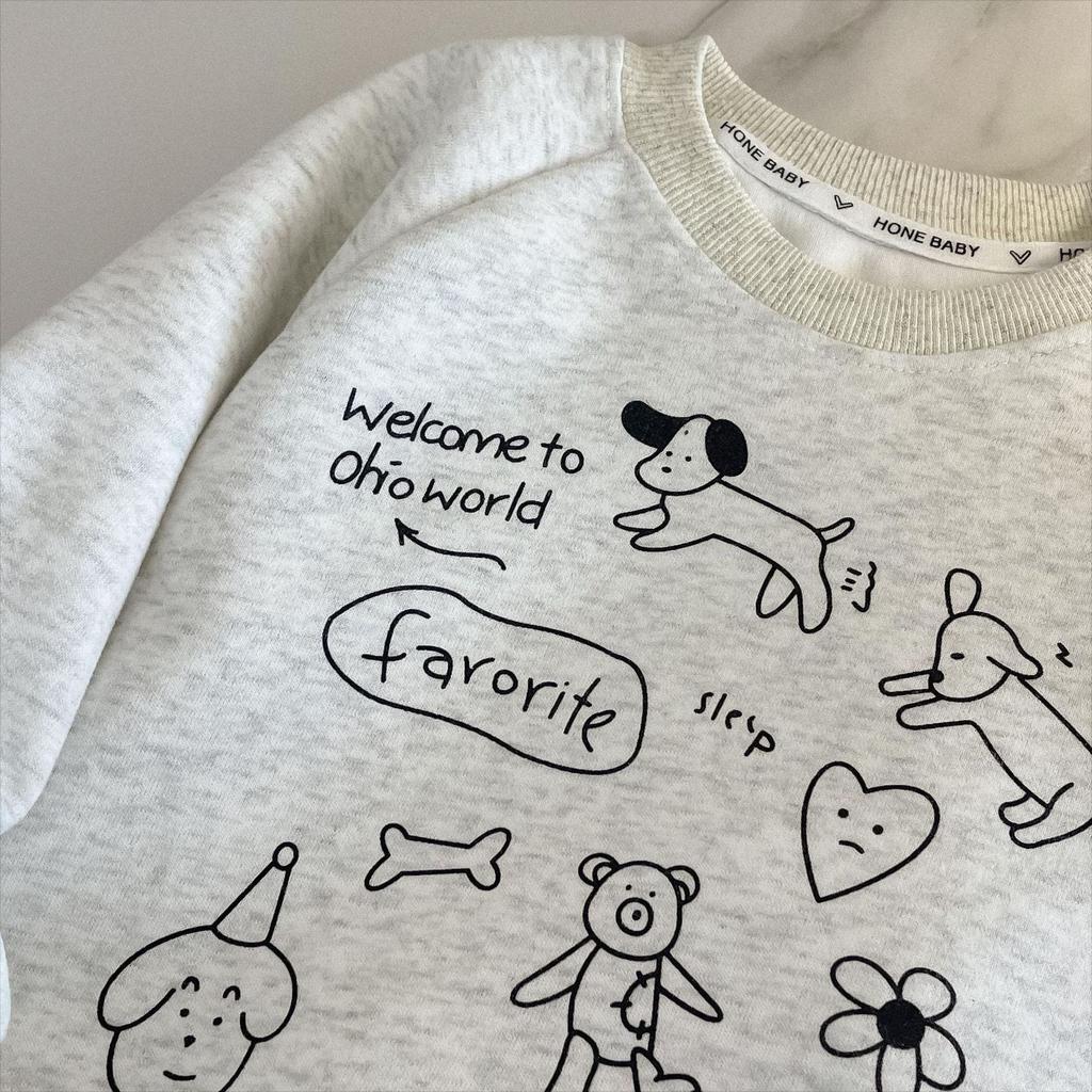 Children's Suit Boy Girl Spring Sports Sets Kids Cartoon Sweatshirts+Pants 2Pcs Outfits Toddler Autumn Clothing