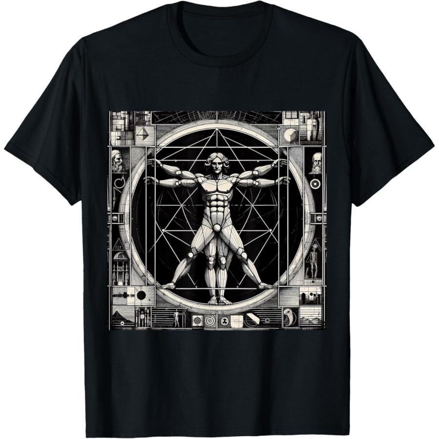 The Vitruvian Man by Da Vinci T-Shirt S