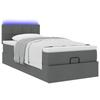 Vidaxl Struttura Letto Ottoman con Materasso, Grigia, 100x200 cm, Tessuto