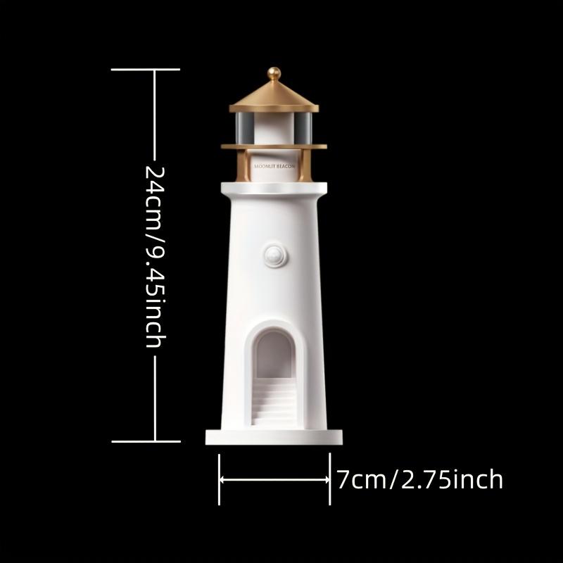 1pc Projector-equipped Moon Lighthouse Night Light with A Sensitive Human Body Sensor Switch and Always-on Function That Can Be Set At Will