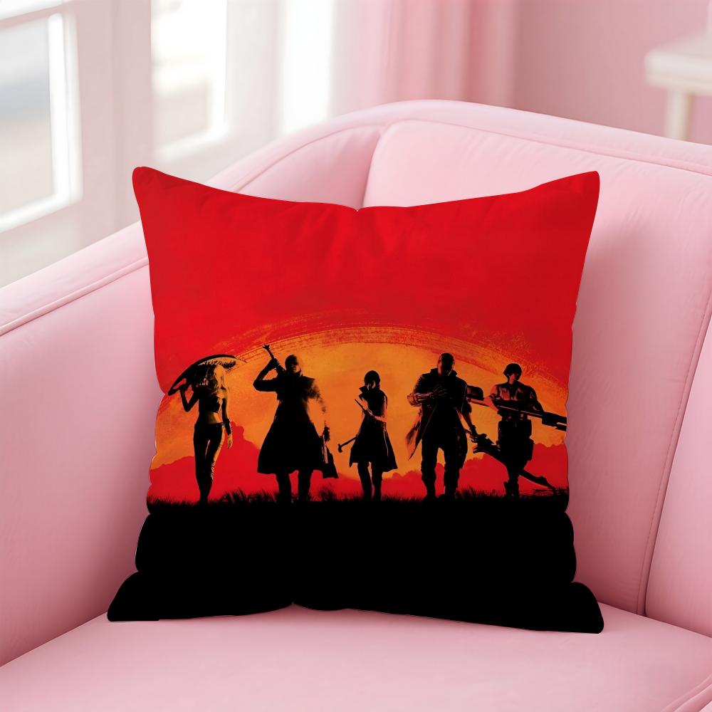 Cool Hot Game DDevil May Cry Cushion Cover Pillowcase Short Plush Invisible Zipper Room Sofa Cushion Cover