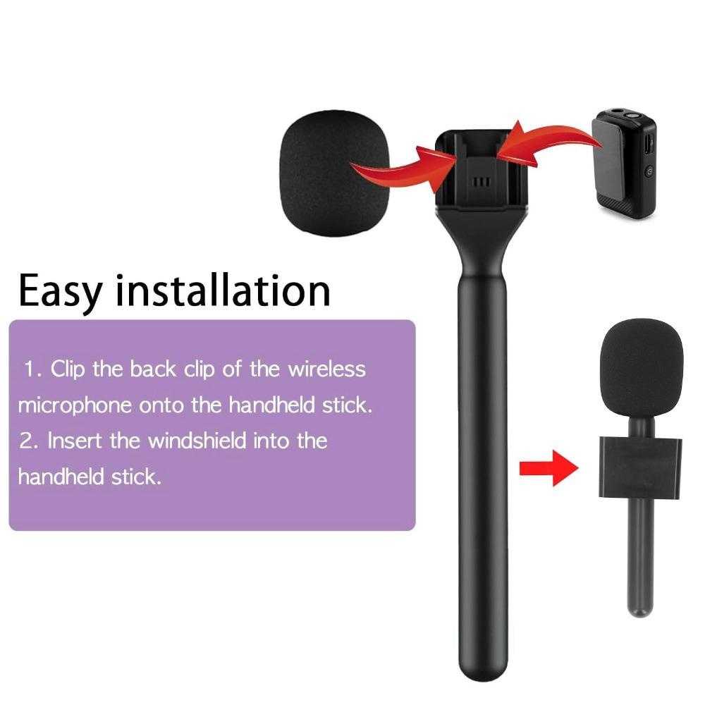 Lightweight Stand Holder Interview Microphone Handle for Rode Wireless GO II For Mic 1/2