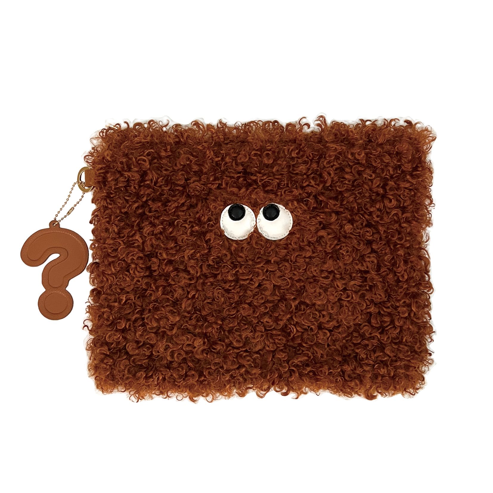 

6846 Hollow Eyes Faux Fur Large Pouch Clutch Bag EU Crypted C 03 Qurnpa [Routeto] With-Through Women s