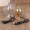 Metal Indoor Burner Middle East Church Electric Censer Metal Burner Vintage Sandalwood Burner (EU Plug)