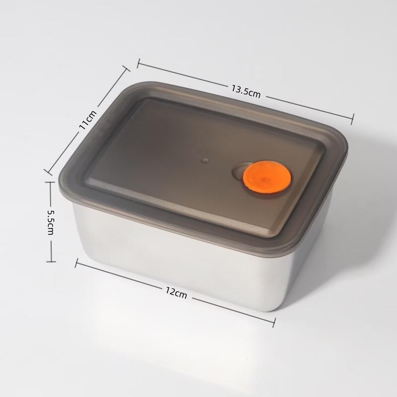 ZISIZ 304 Stainless Steel Square Food Container with Lid