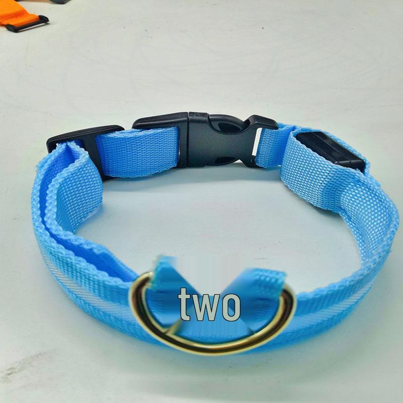LED Glowing USB Rechargeable Pet Collar for Dogs and Cats - Night Light with Decorations for All Sizes