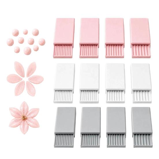 Miniature Decor Clay Tool 4Pcs 3D Print Gel Ball Maker Tools, Nail Art Bead Roller for Flowers, Reusable Machine 2/3/4/5 Mm Sphere Shaper Round