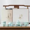Ceramic tea set Home office tea art teaching Simple small fresh ceramic kung fu tea set Portable travel bag