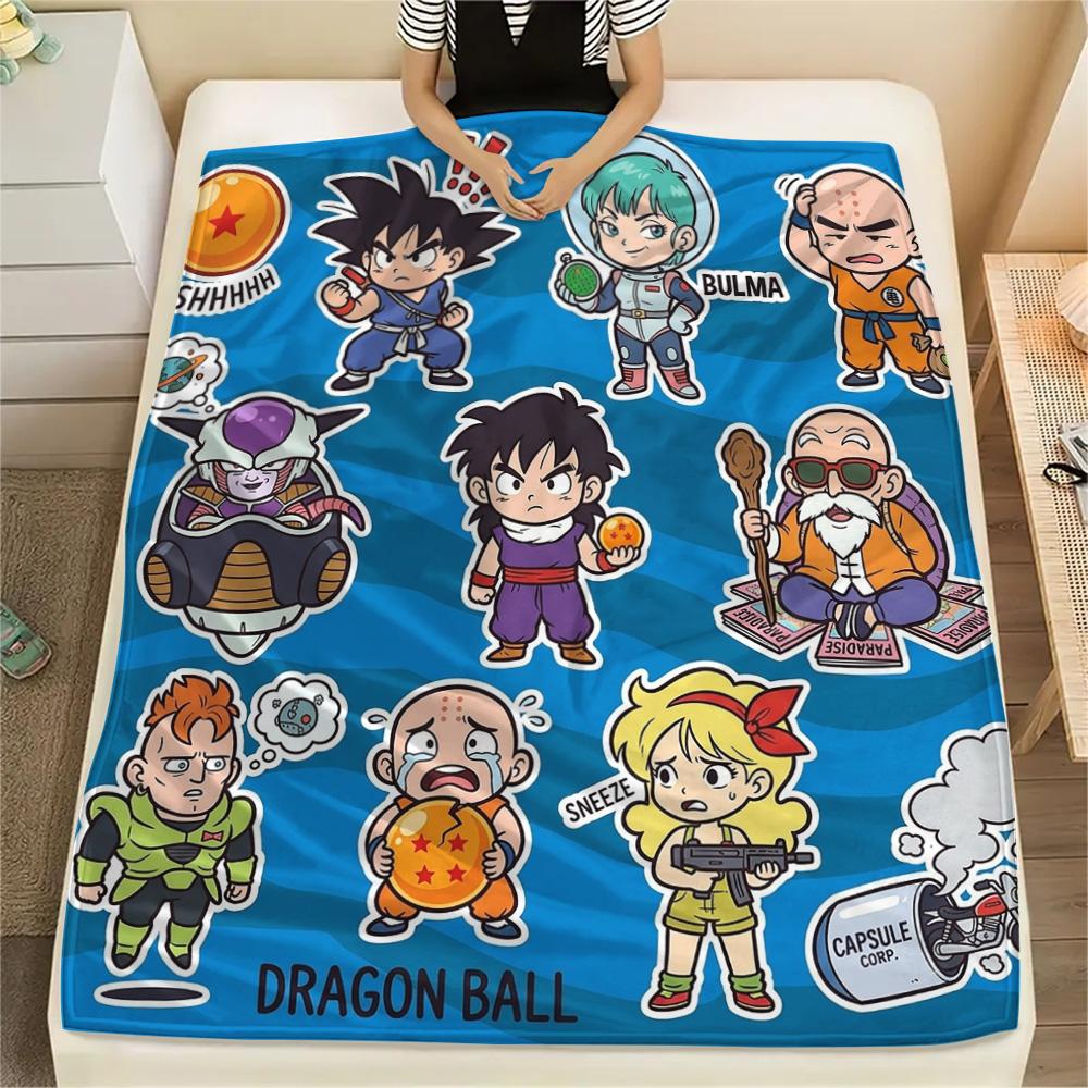1PC Dragon Ball Patterned Flannel Blanket Suitable For All Seasons For Home Decor Warmth And Comfort Gifts Holiday Present