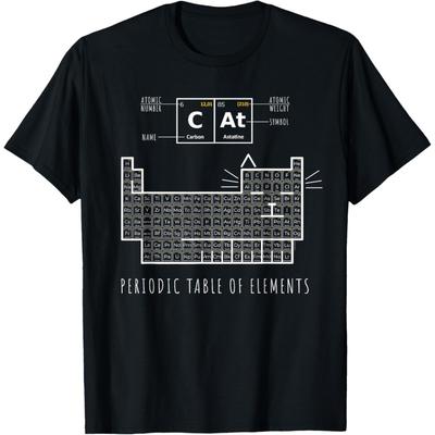 The Chemistry Cat, Periodic Table Of Elements T-Shirt