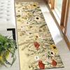 1Pcs Romantic Wildflowers And Butterflies Non-Slip Washable Area Rug Runner for Entryway, Living Room, Bedroom & Patio