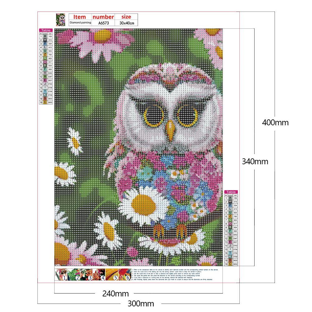 5D DIY Full Round Drill Diamond Painting Animal Kit Home Decoration Art Craft