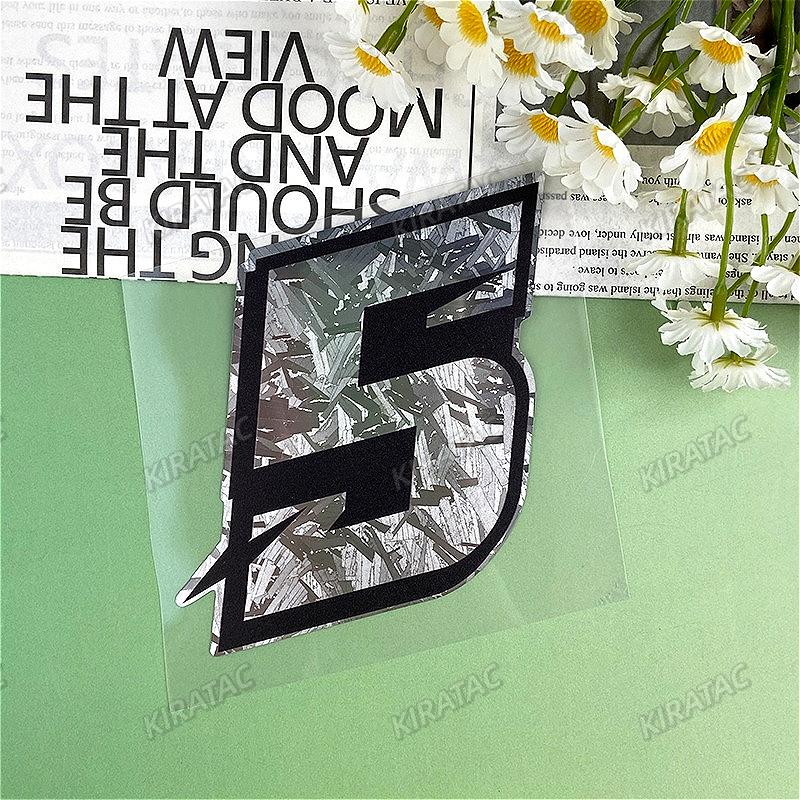 1PC Silver Carbon Fiber Arabic Numbers Motorcycle Stickers Waterproof for Front Fairing Helmet Fuel Tank Bicycle Vinyl Decals