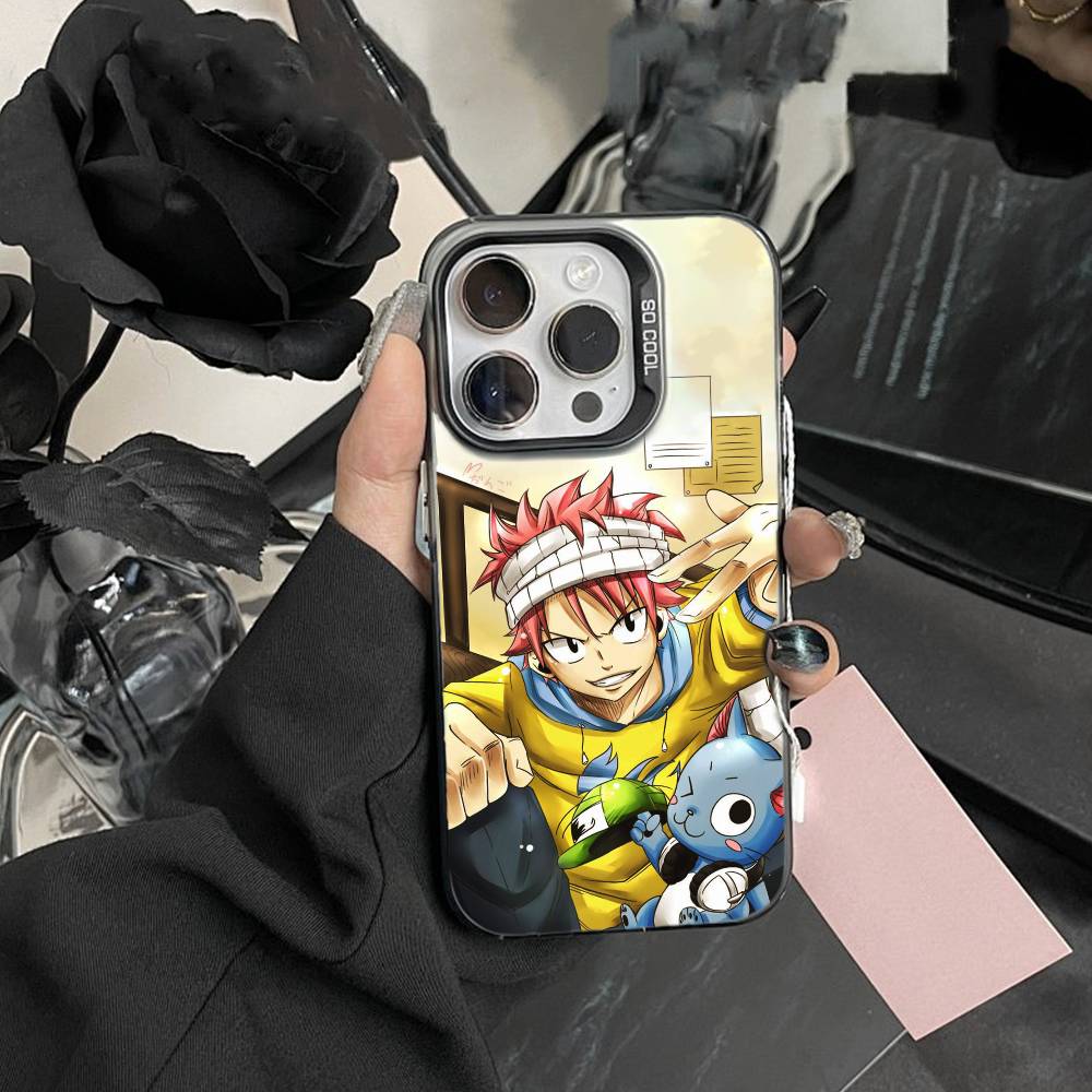 ANIME S-FAIRY TAIL Handyhülle Für IPhone 16 17 15 14 12 13 Pro Max Schwarze Farbe Stoßfeste Hülle