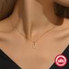 Double Ring Connected Versatile Necklace Clavicle Chain Classic Simple Ring Buckle Atmospheric Necklace