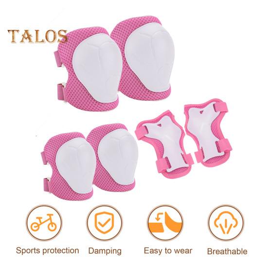 Kit di protezioni per pattinaggio per bambini, 6 pezzi, con ginocchiere, gomitiere, polsiere, pattini a rotelle, skateboard, scooter, bici, attrezzatura di sicurezza per ciclismo