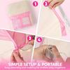 Pink Princess Tent designed for Girls featuring LED Star Lights Big Playhouse Children Castle Enjoy Tent designed for Children Indoor Outdoor