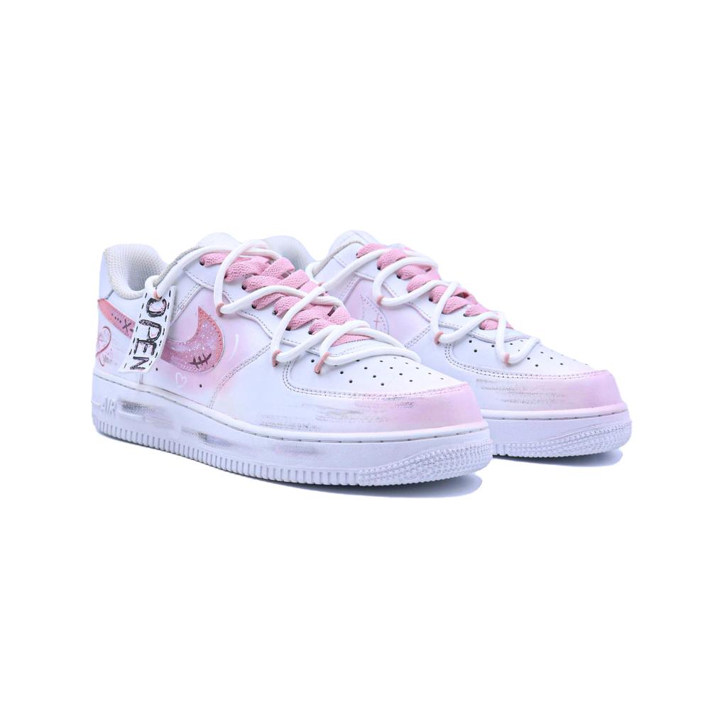 Nike Air Force 1 Skateboard Shoes Unisex Low Top White/Pink CW2288-111(Team779- )