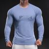 New Quick-drying Ice Silk Long-sleeved T-shirt Men's Casual Sports Fitness Outdoor T-shirt Top Men