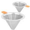 Coffee Maker Drip Filter Double Layer Stainless Steel Reusable Coffee Funnel for 1‑2 PeopleOrange