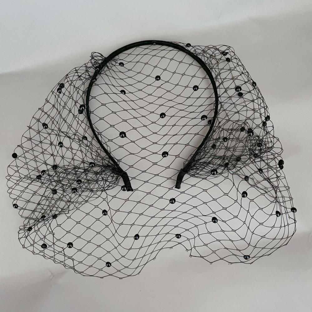 French Style Bride Veils Satin Bow Wedding Headband Exquisite Bridal Headwear Tiara