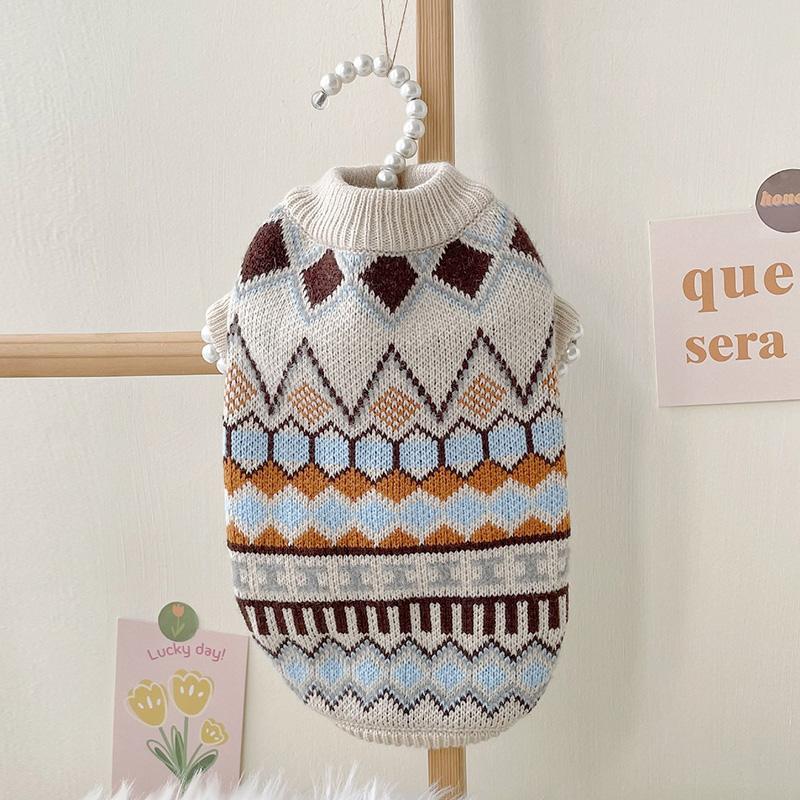 Bohemia Dogs Sweater Wiener Autumn Hand-Knitted Soft Coat For Badger Dog Thicken Warm Loungewear Dachshund Small Mid Dog Clothes
