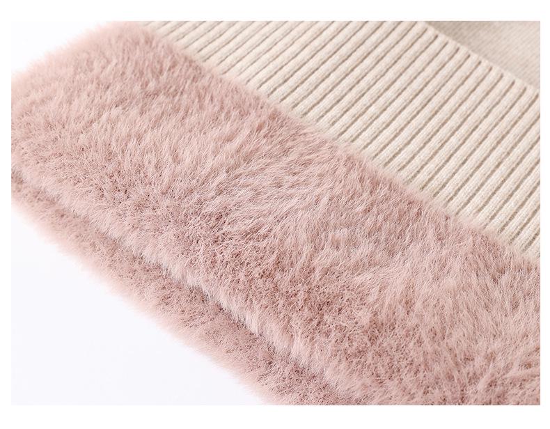 Mom's Autumn/Winter Fleece Sweater: Semi-High Neck, Thickened One-Piece Top for Middle-Aged & Elderly Women