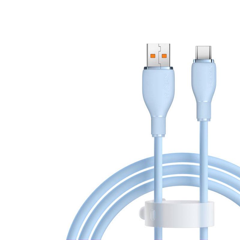 Bouncy Type-C Data Cable, 120W Super Fast Charging, Compatible with Huawei Honor 6A, Silicone Flash Charging Cable, Cross-border.