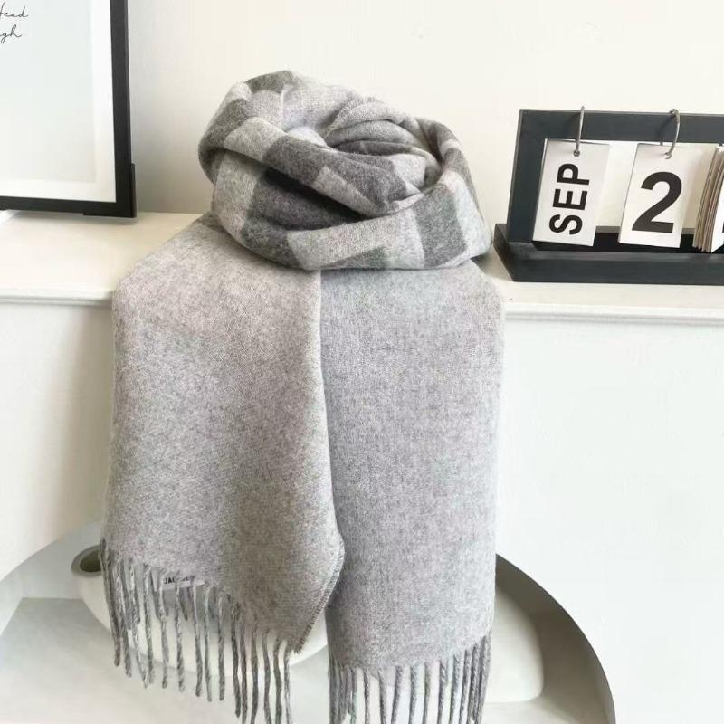 Cashmere Scarf Letter Scarf Autumn And Winter Nordic Style Woven Gift Tassel Five Color Scarf Shawl