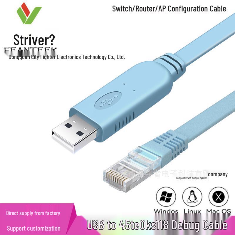 

Fendouzhe USB to RJ45 Console Debug Cable for Router Configuration